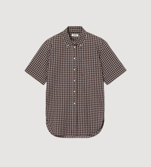 Oversized checkered shirt