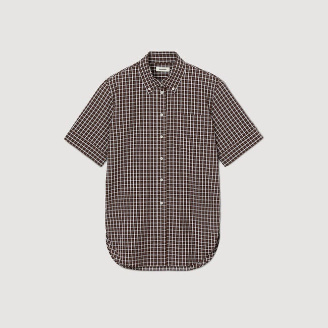 Oversized checkered shirt