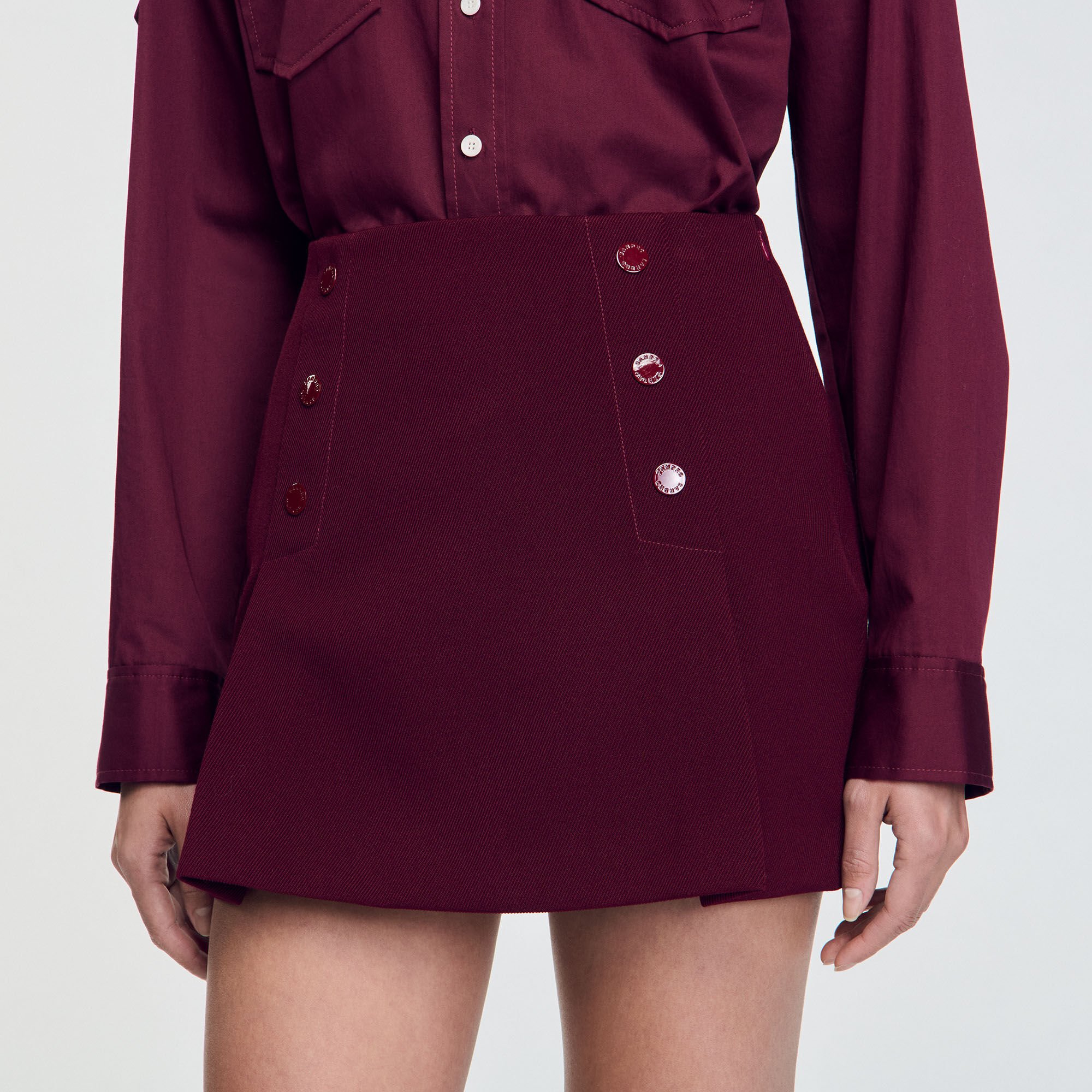 魅了 red studs press with skirt Short For Paris Sandro | Women その他