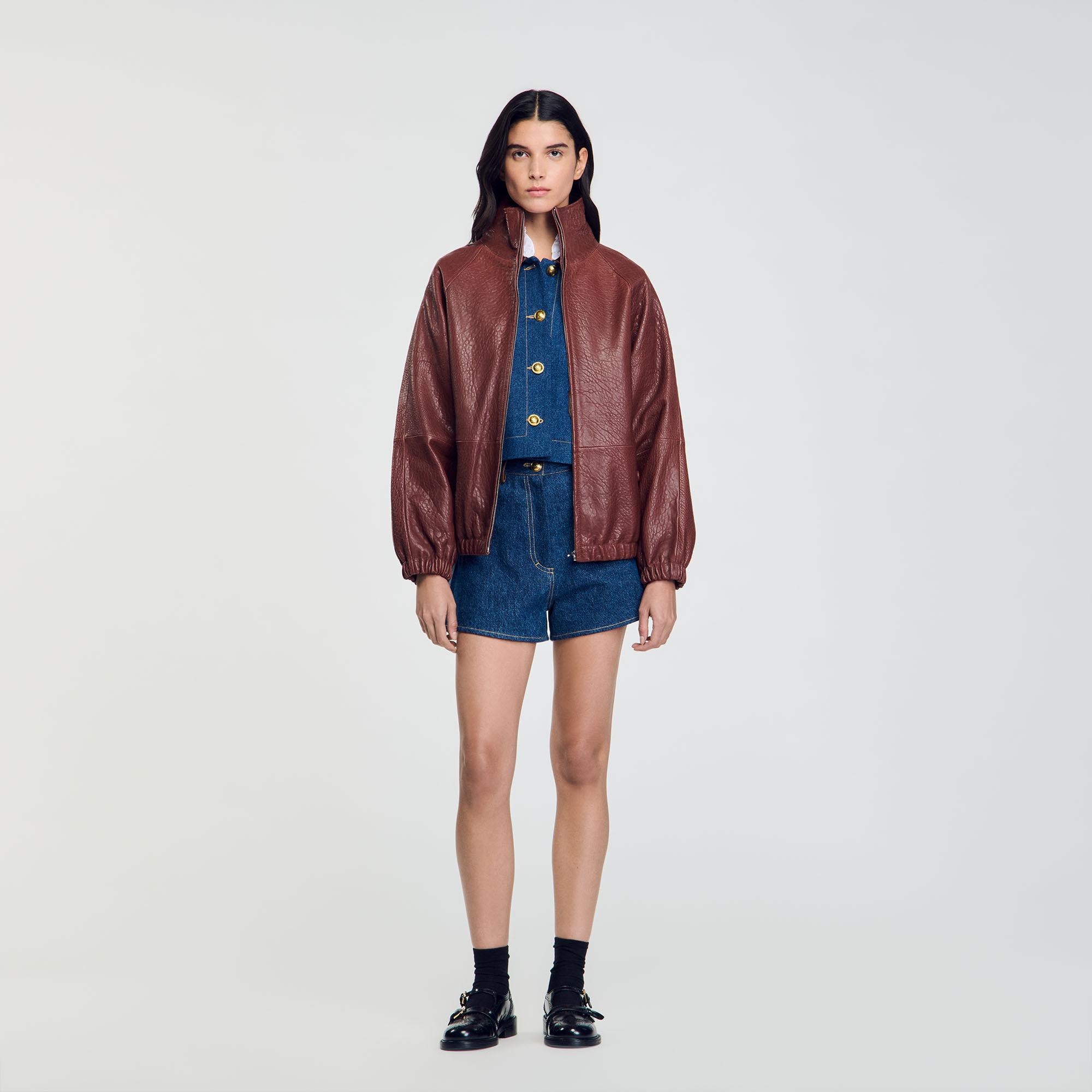 Oversized moto jacket women's shop
