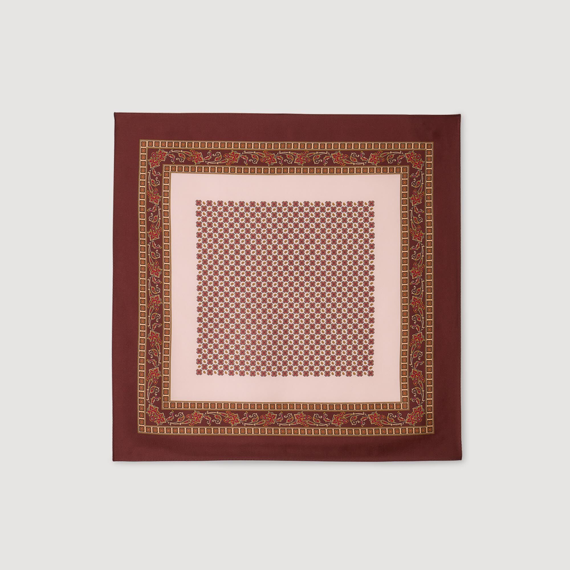 Placed print scarf