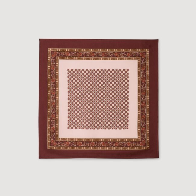 Placed print scarf