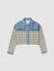 Cropped denim coatigan