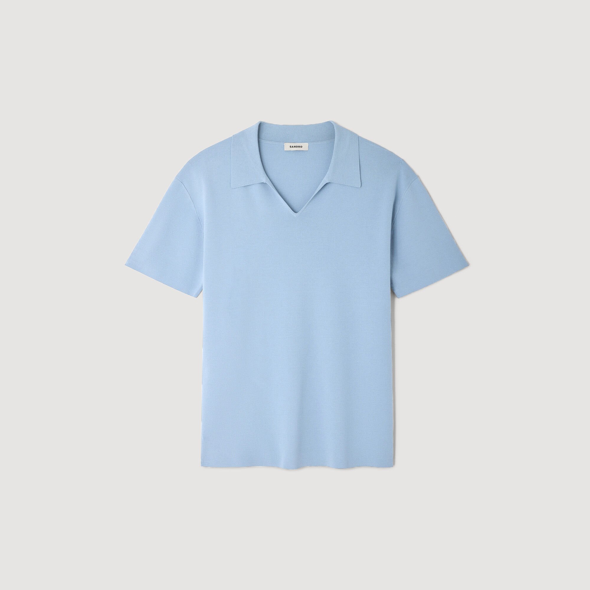 Stretch knit polo shirt