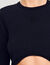 Cropped embroidered T-shirt