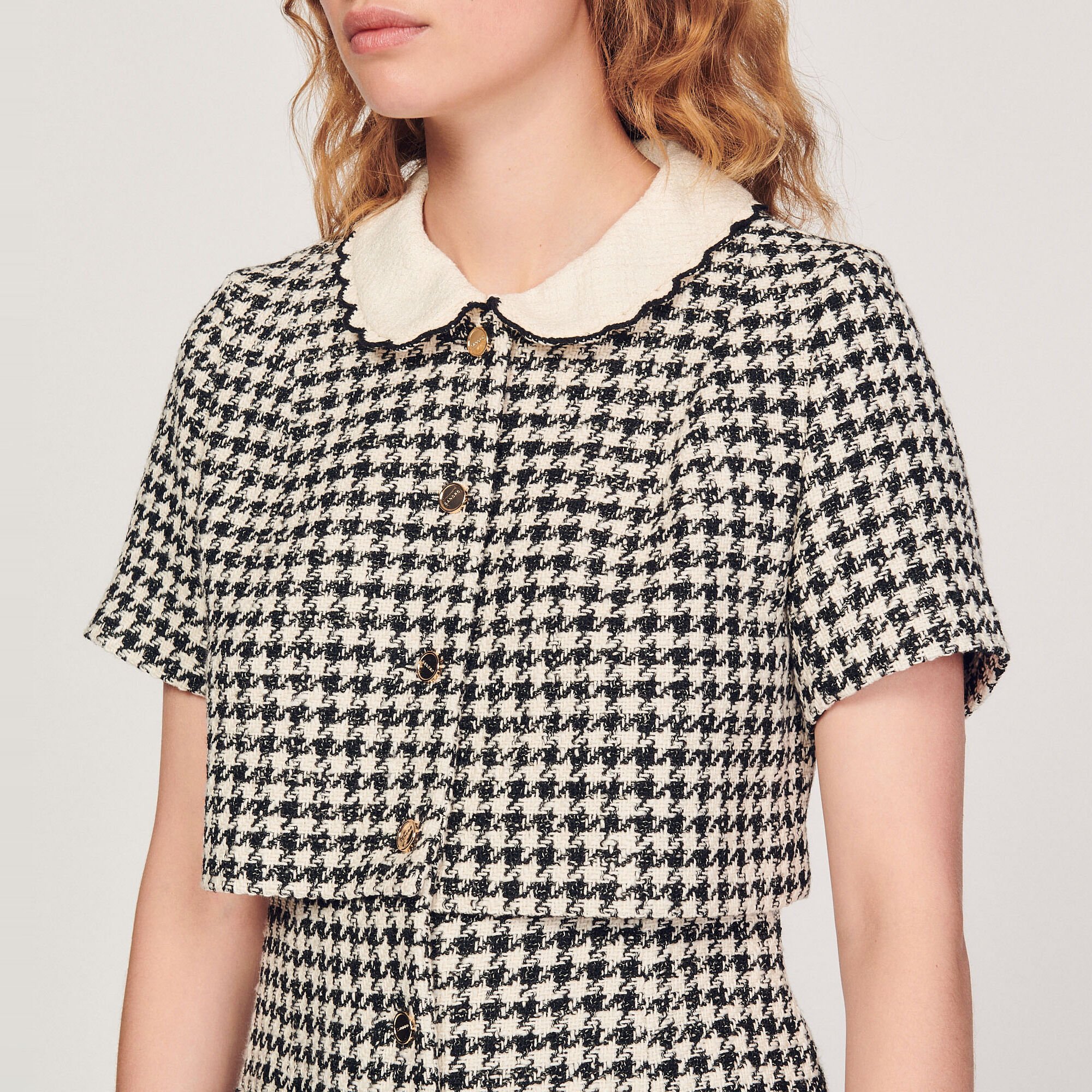 Tweed trompe l'œil dress