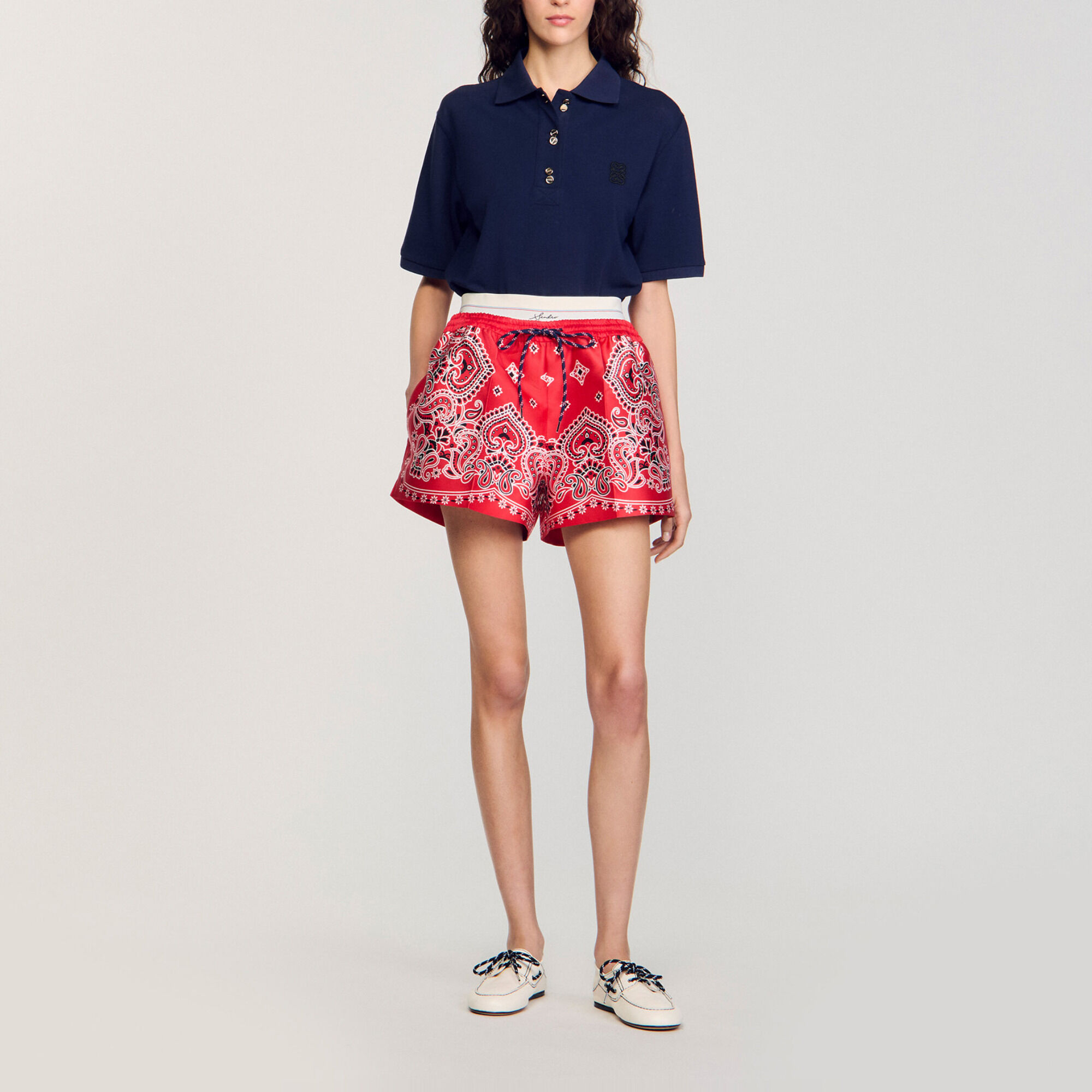 Fancy button polo shirt