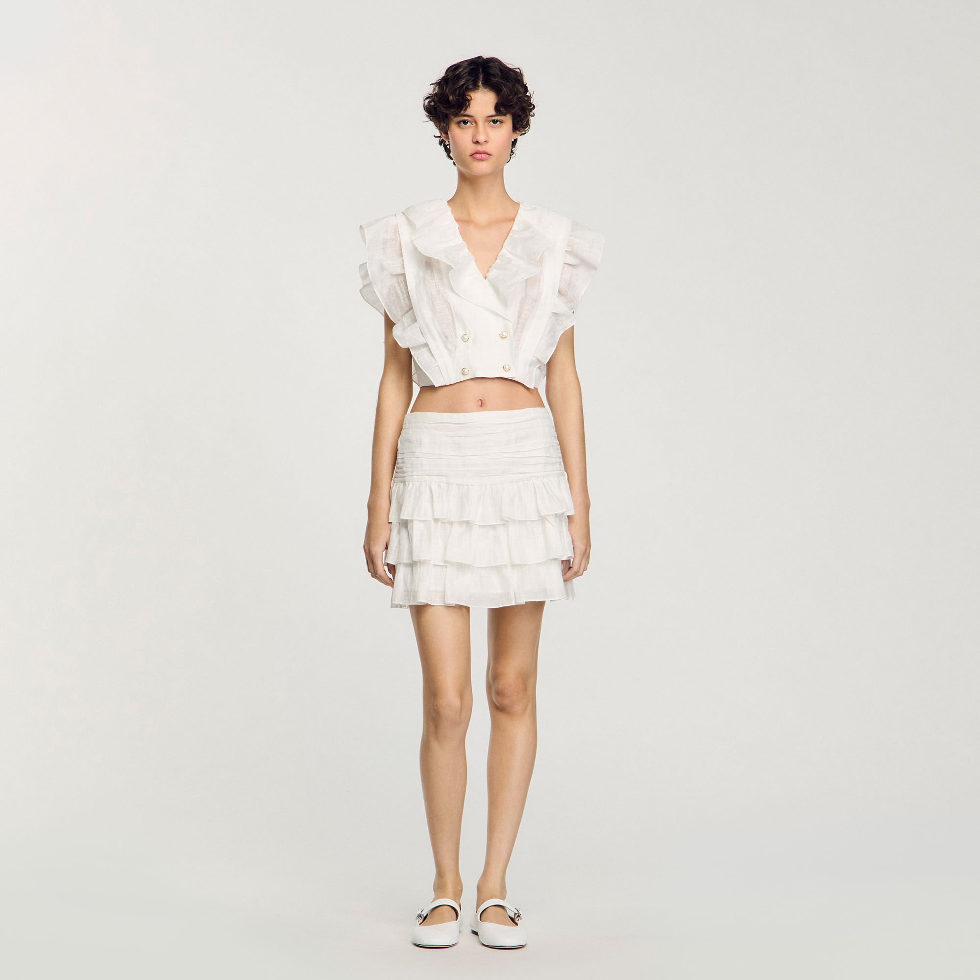 Ruffled crop top