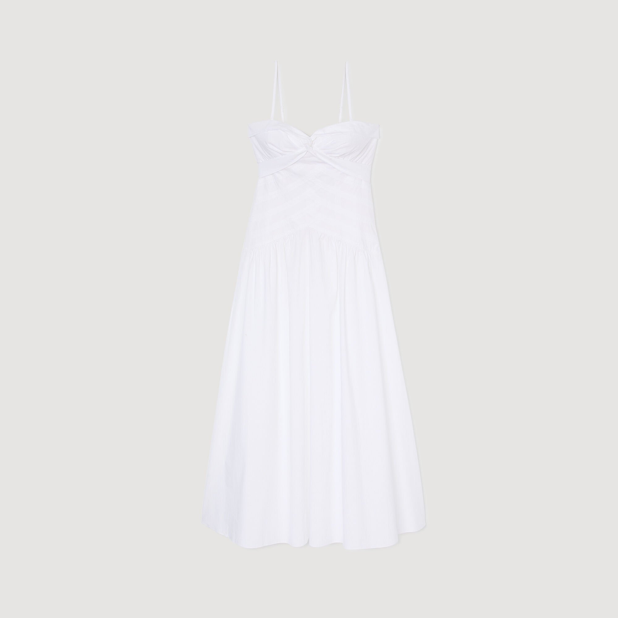 Draped bustier maxi dress