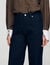 Wide-leg raw jeans