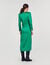 Ruffled satin-effect dress