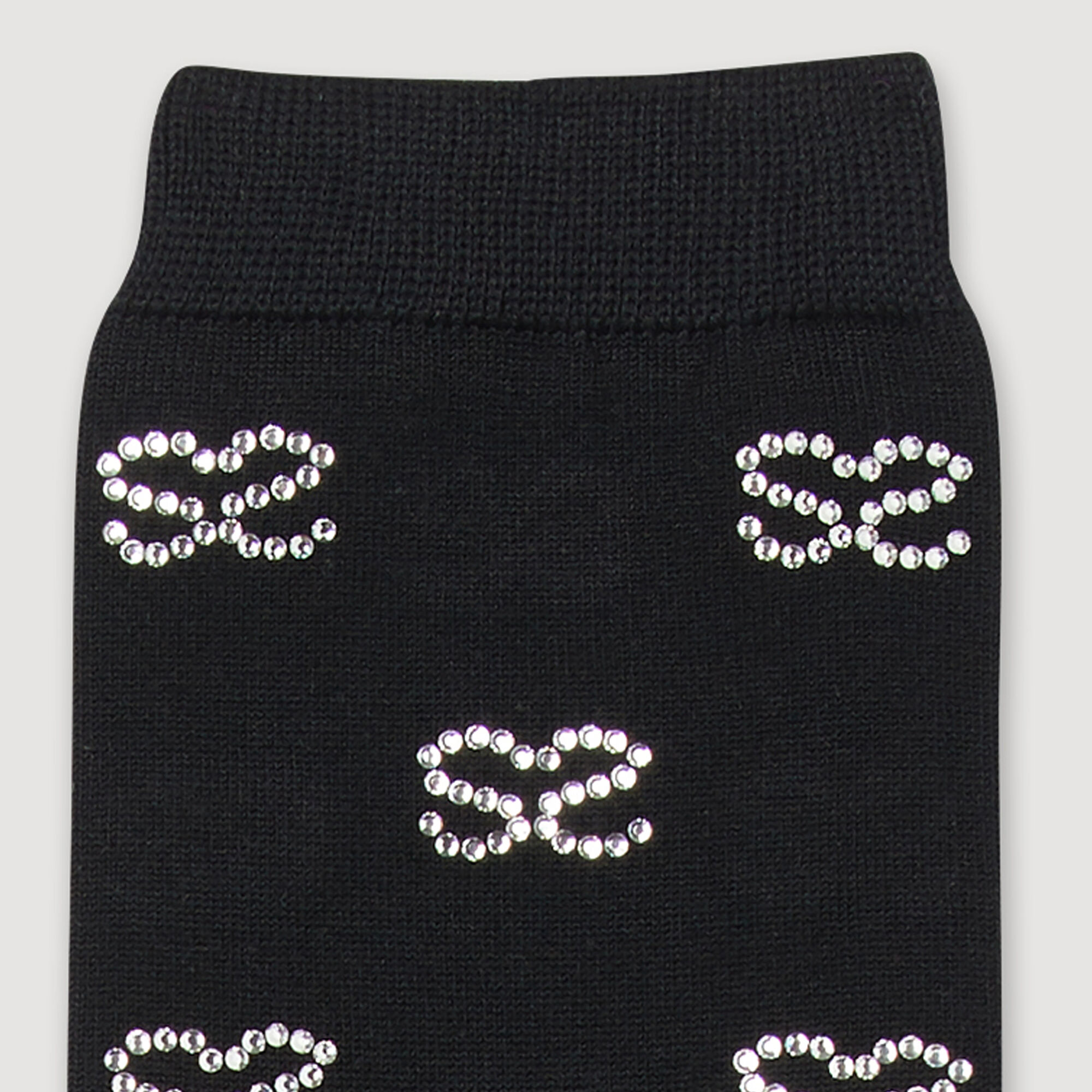 Double S rhinestone socks