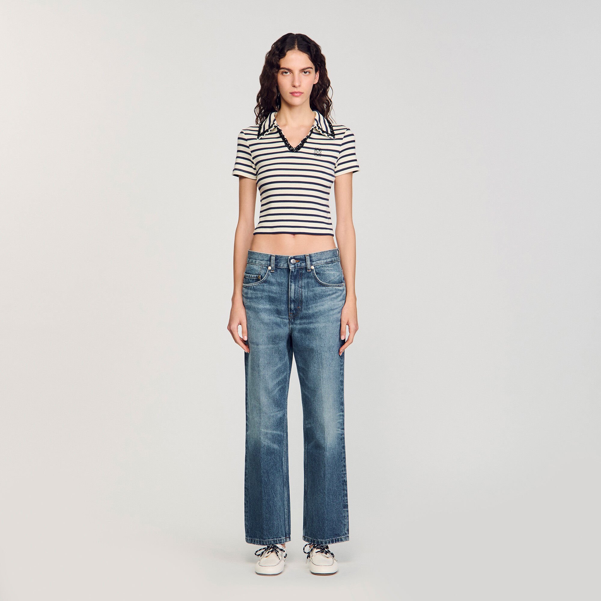 Striped polo shirt