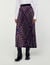 Printed pleated long skirt