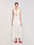 Crinkled maxi dress with bow