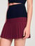 Mini two-tone pleated skirt