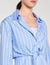 Striped tie-front shirt dress
