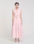 Rhinestone tie-front maxi dress