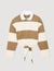 Striped polo-neck T-shirt