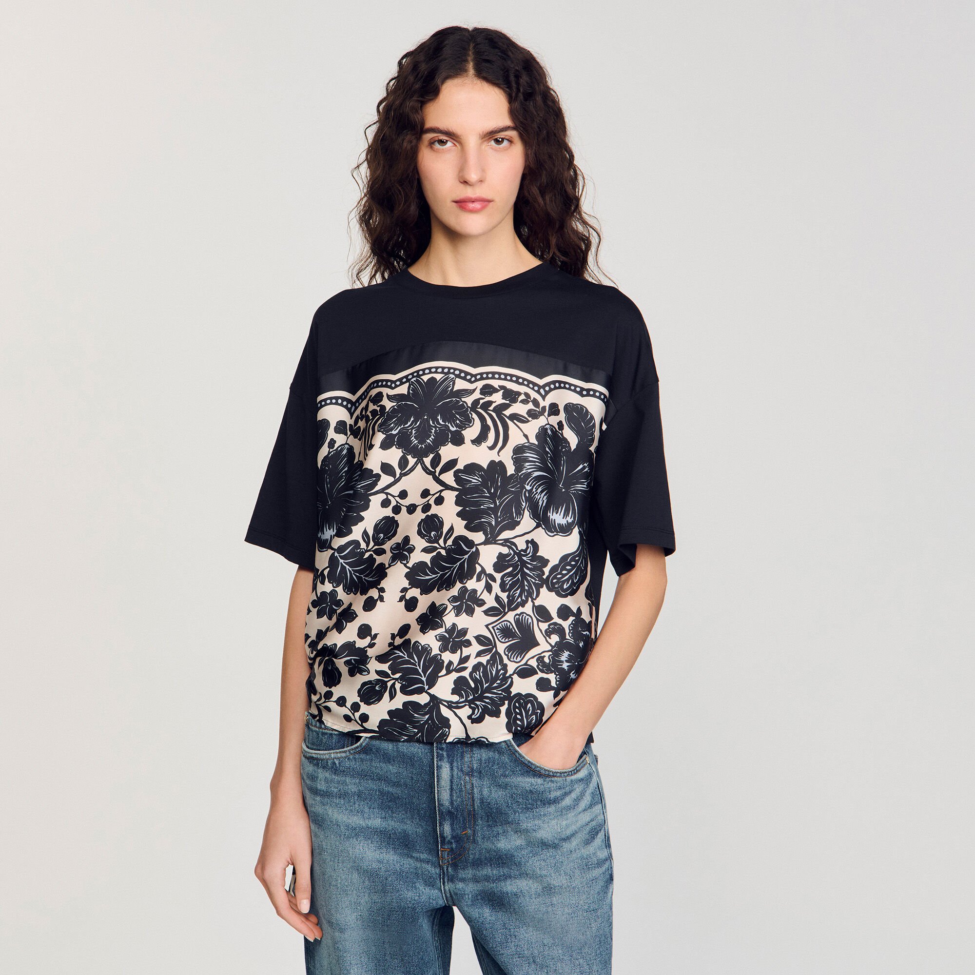 Floral motif T-shirt