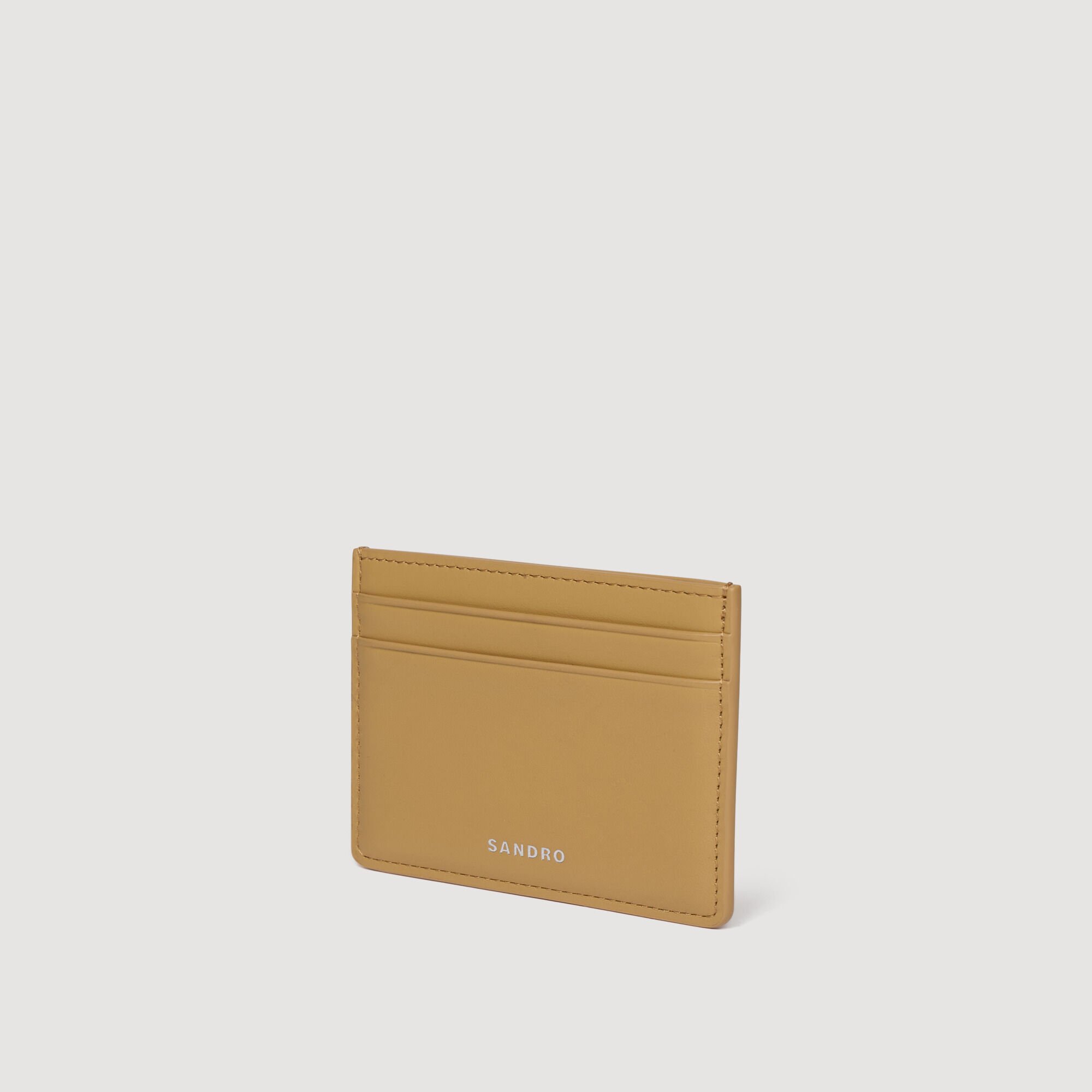 Leather logo card holder