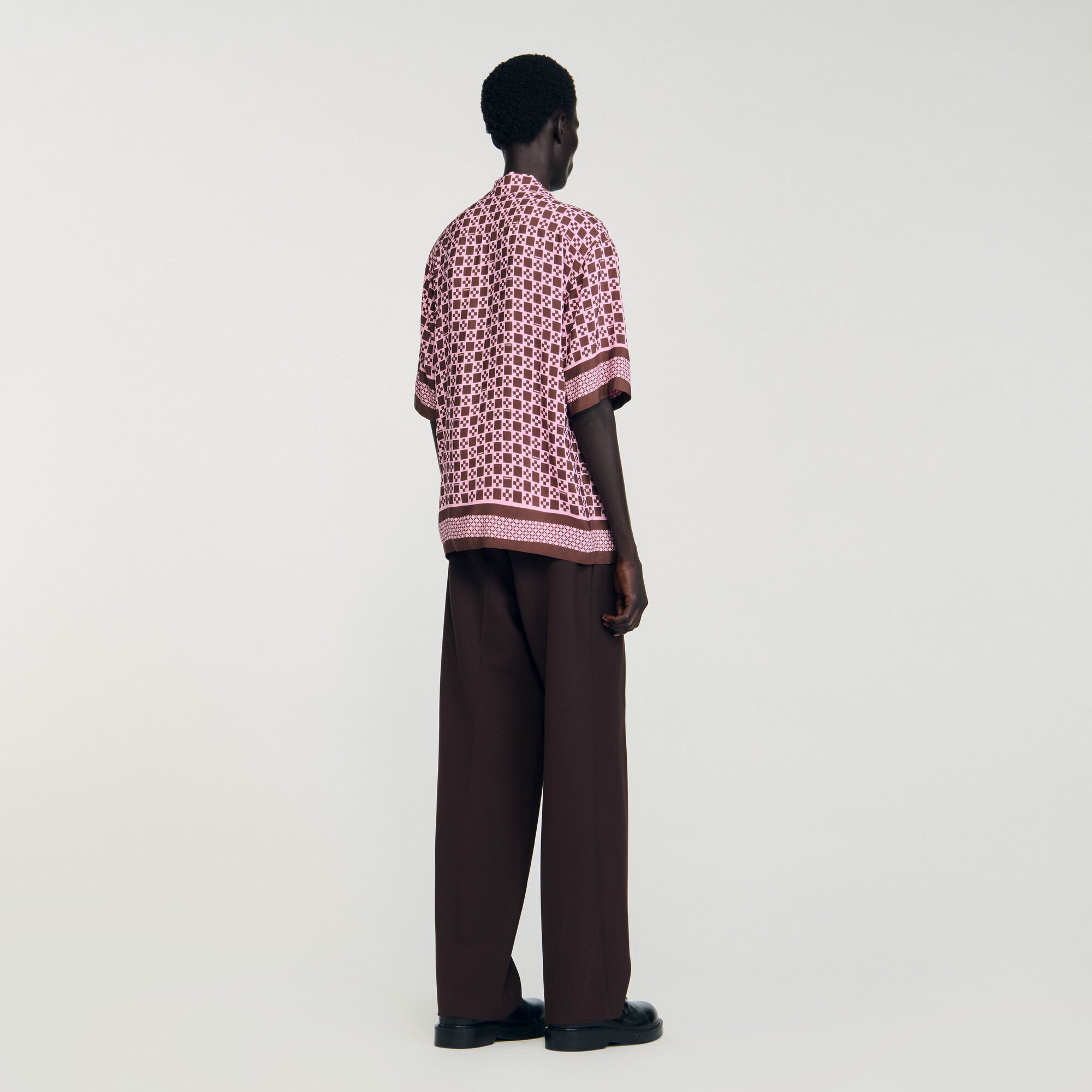 Square Cross motif flowing shirt