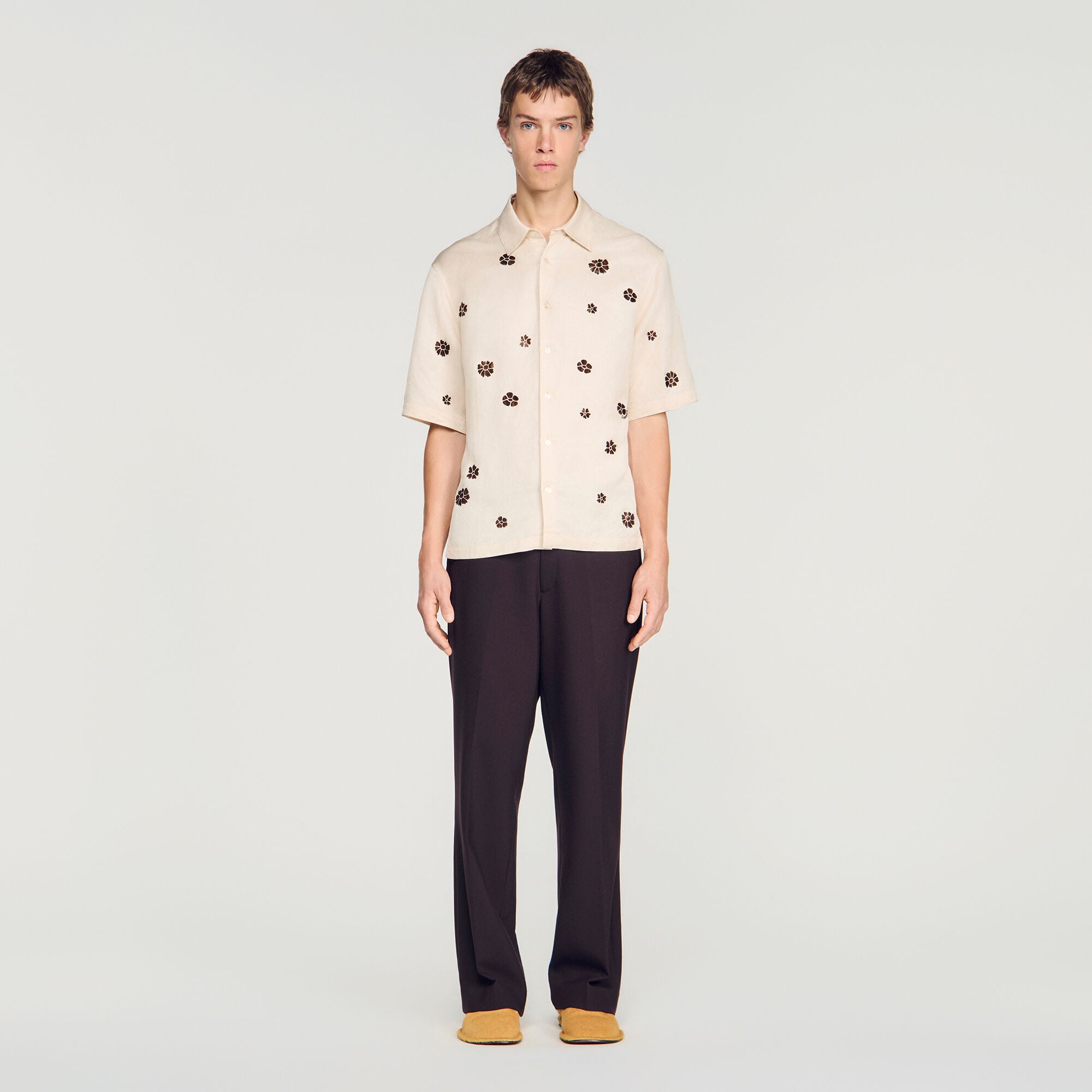 Loose-fit floral shirt