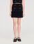 Mini pleated knit skirt