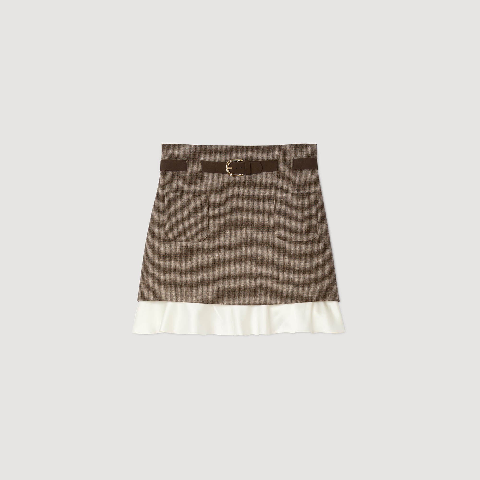 Mini skirt with removable belt