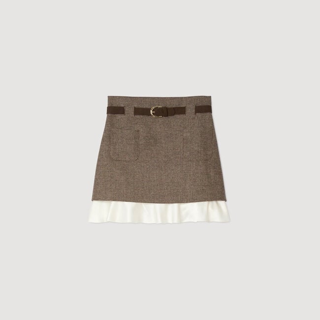 Mini skirt with removable belt