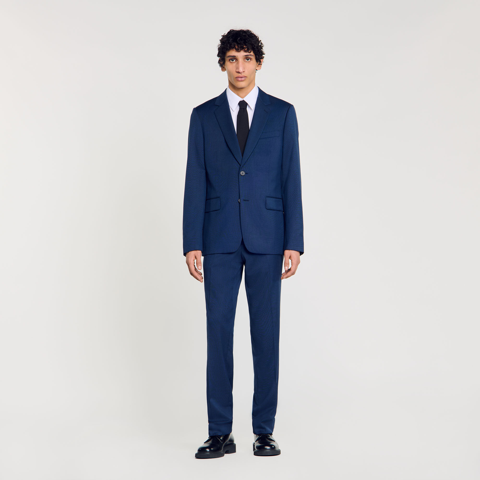 Wool suit jacket blue for Men | Sandro Paris