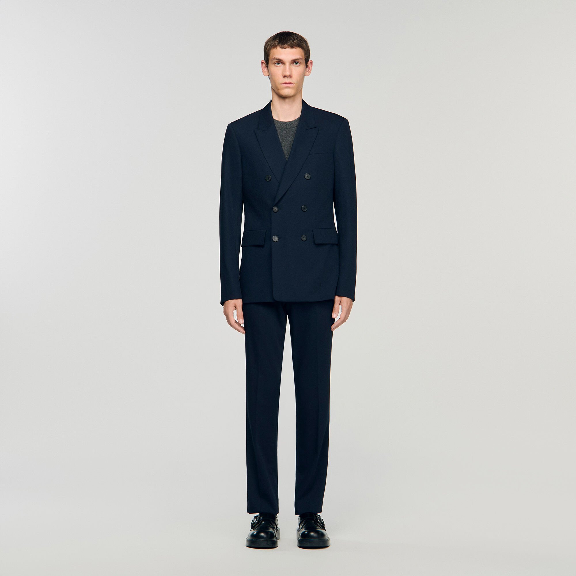 Double-breasted suit jacket