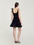 Dual-material mini dress