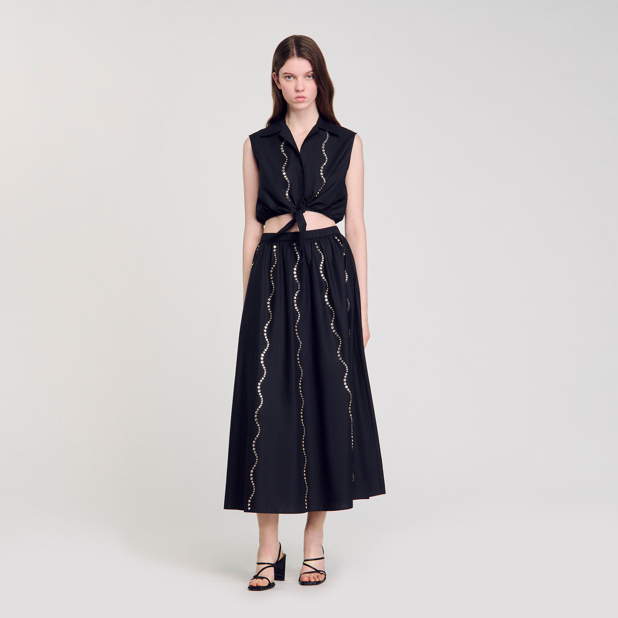 Long rhinestone skirt