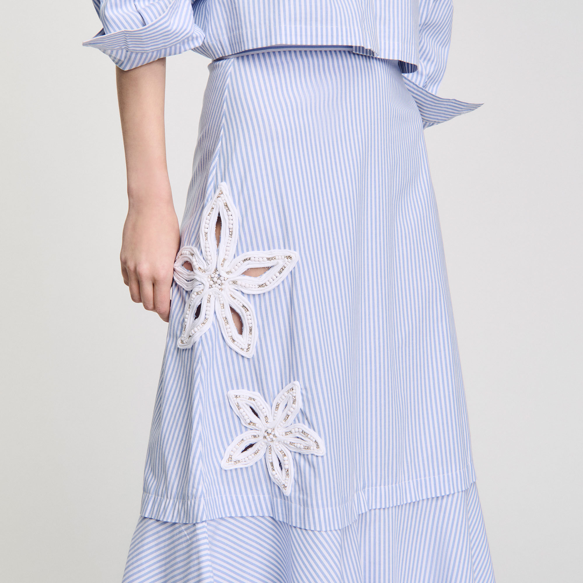 Long striped skirt