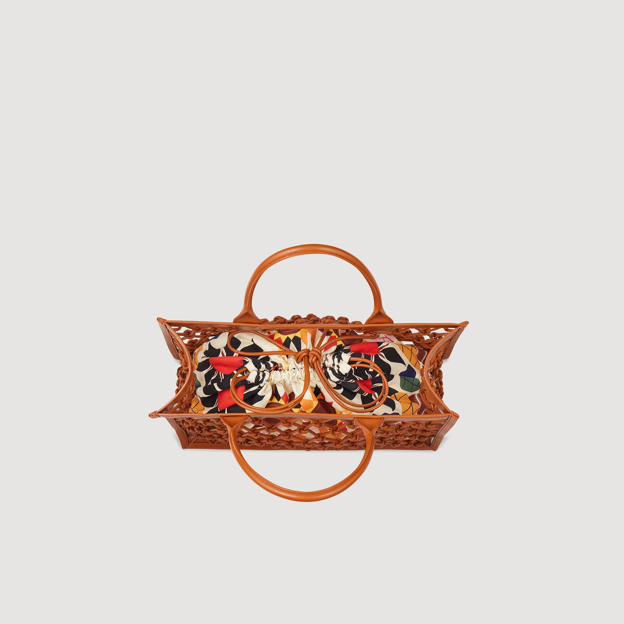 Lace-up leather Kasbah tote bag