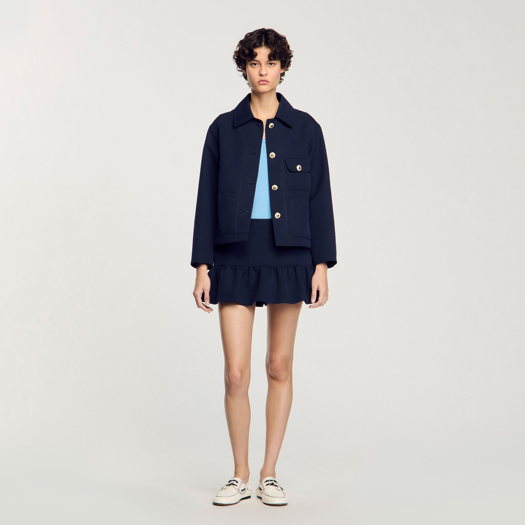 Jacket with officer buttons