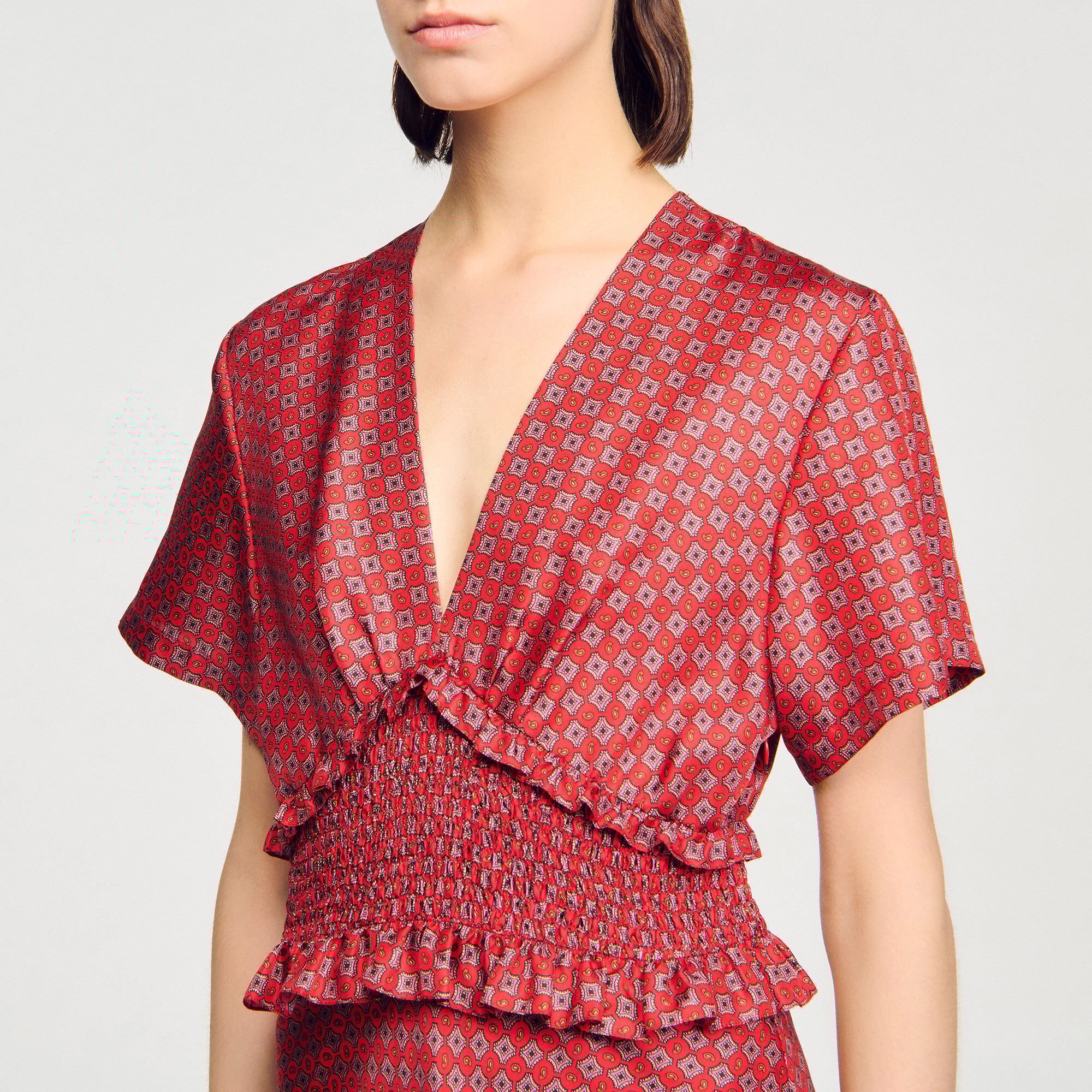 Scarf print maxi dress