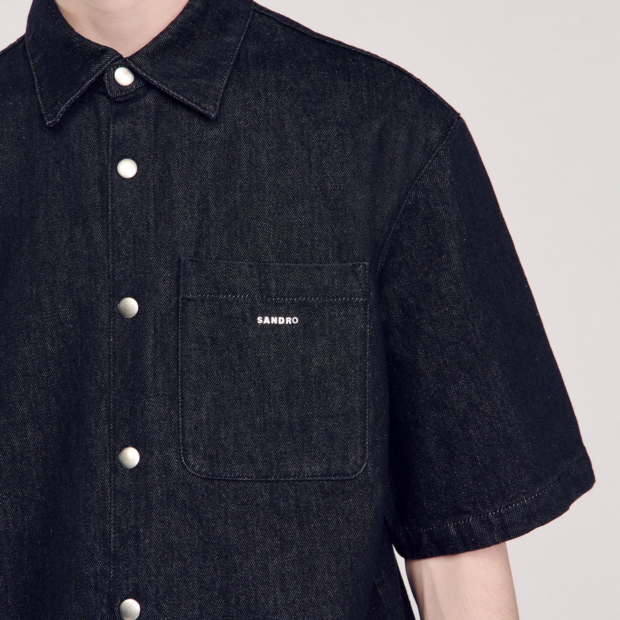 Raw denim shirt