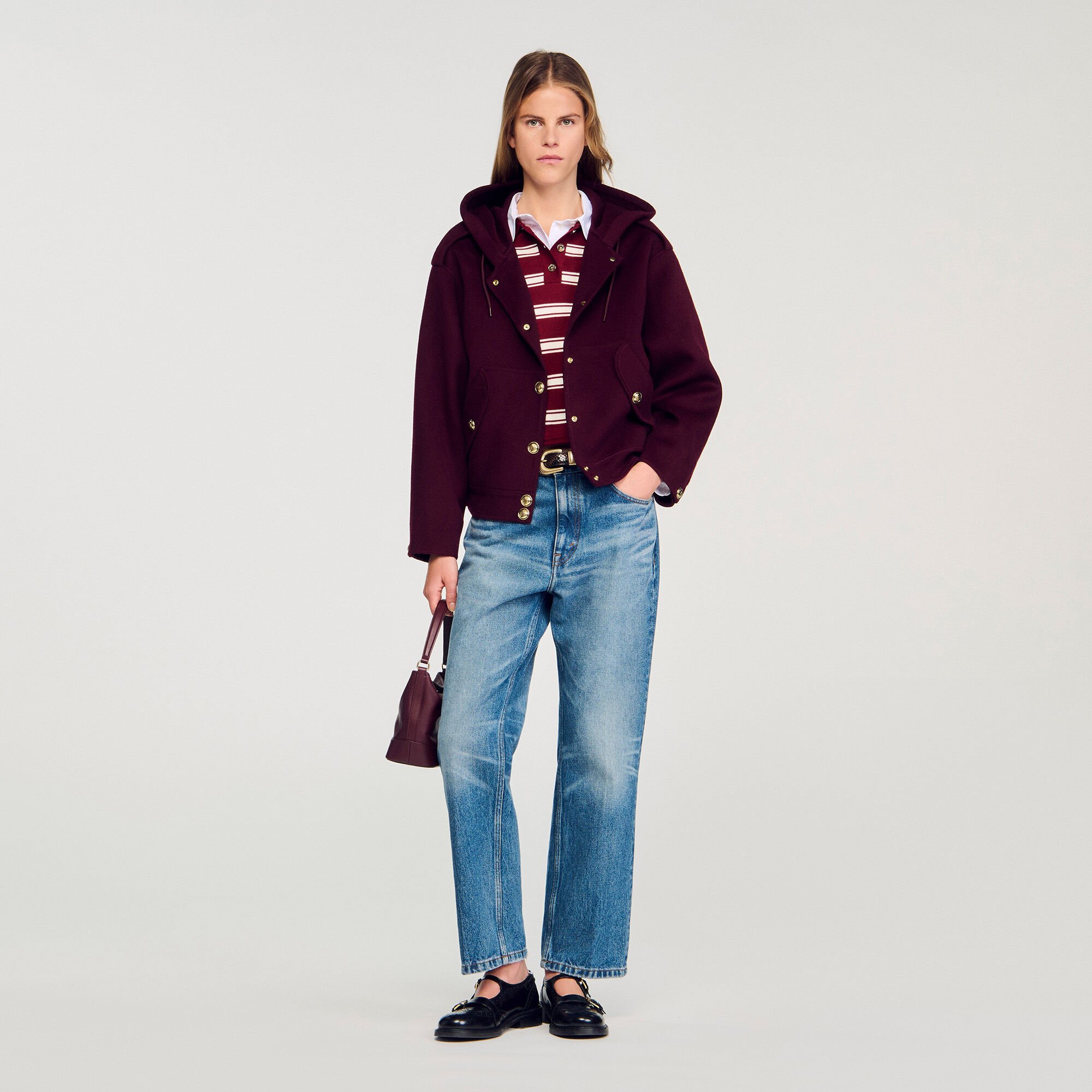 Double-faced wool coat