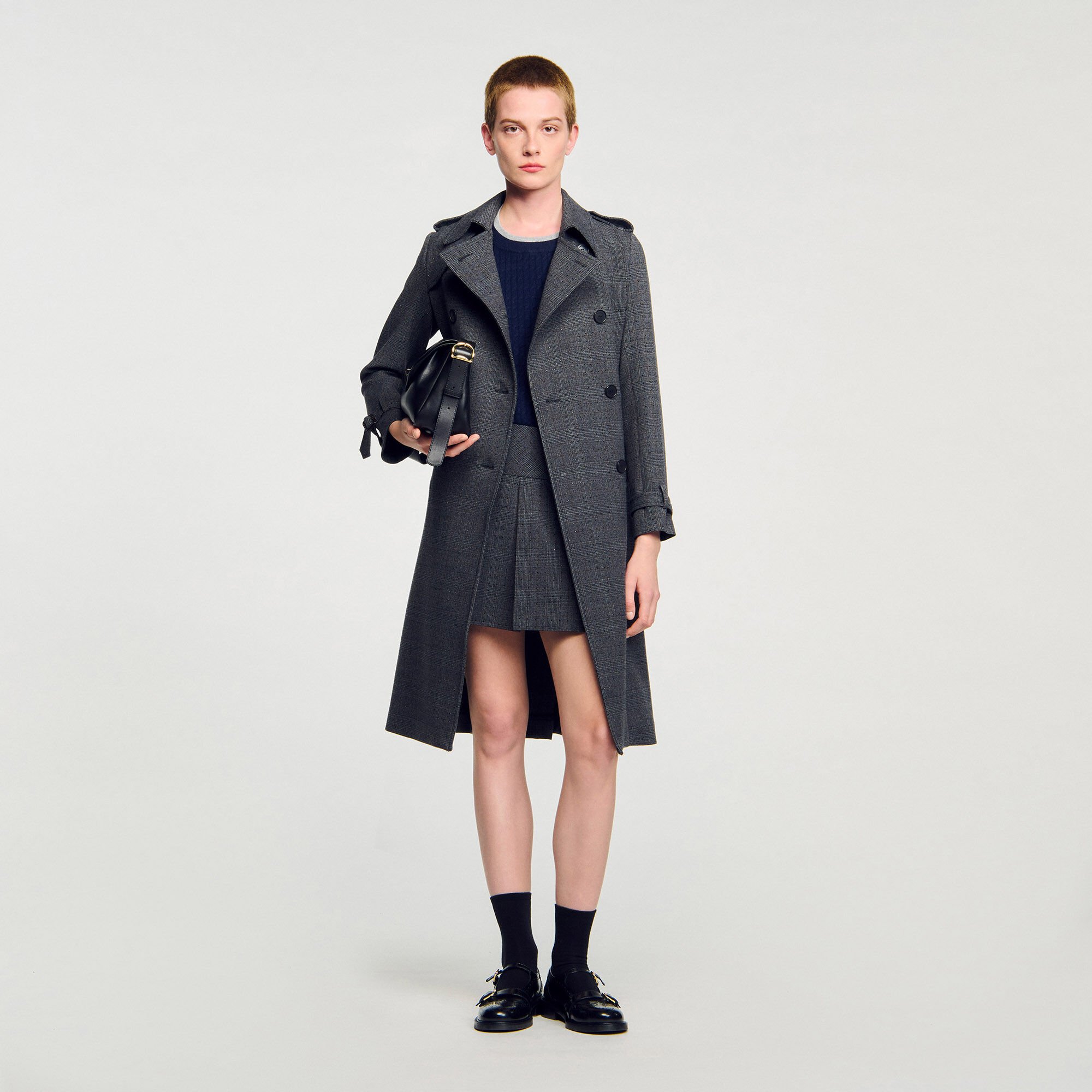 Rhinestone trench coat