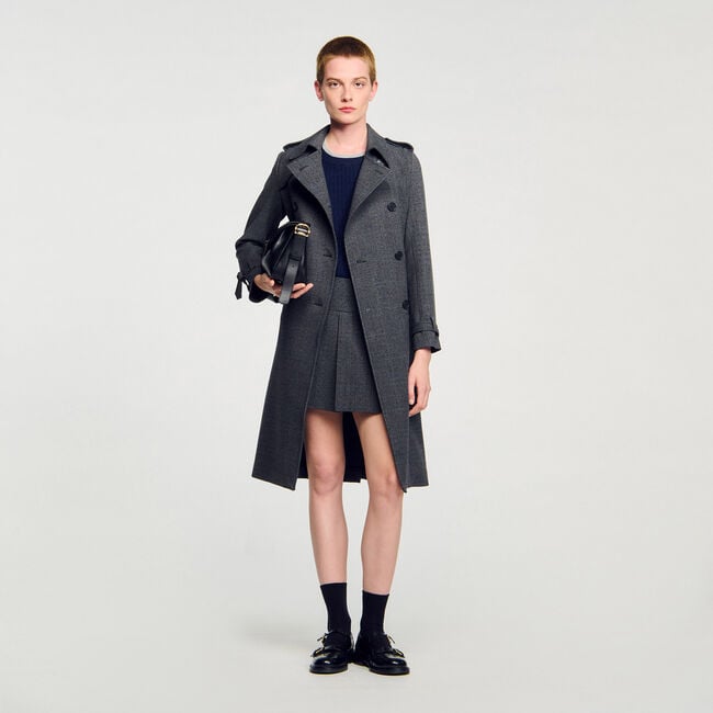 Rhinestone trench coat