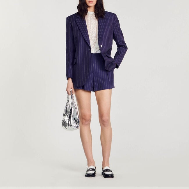 Striped suit jacket
