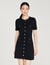 Button-up knit mini dress