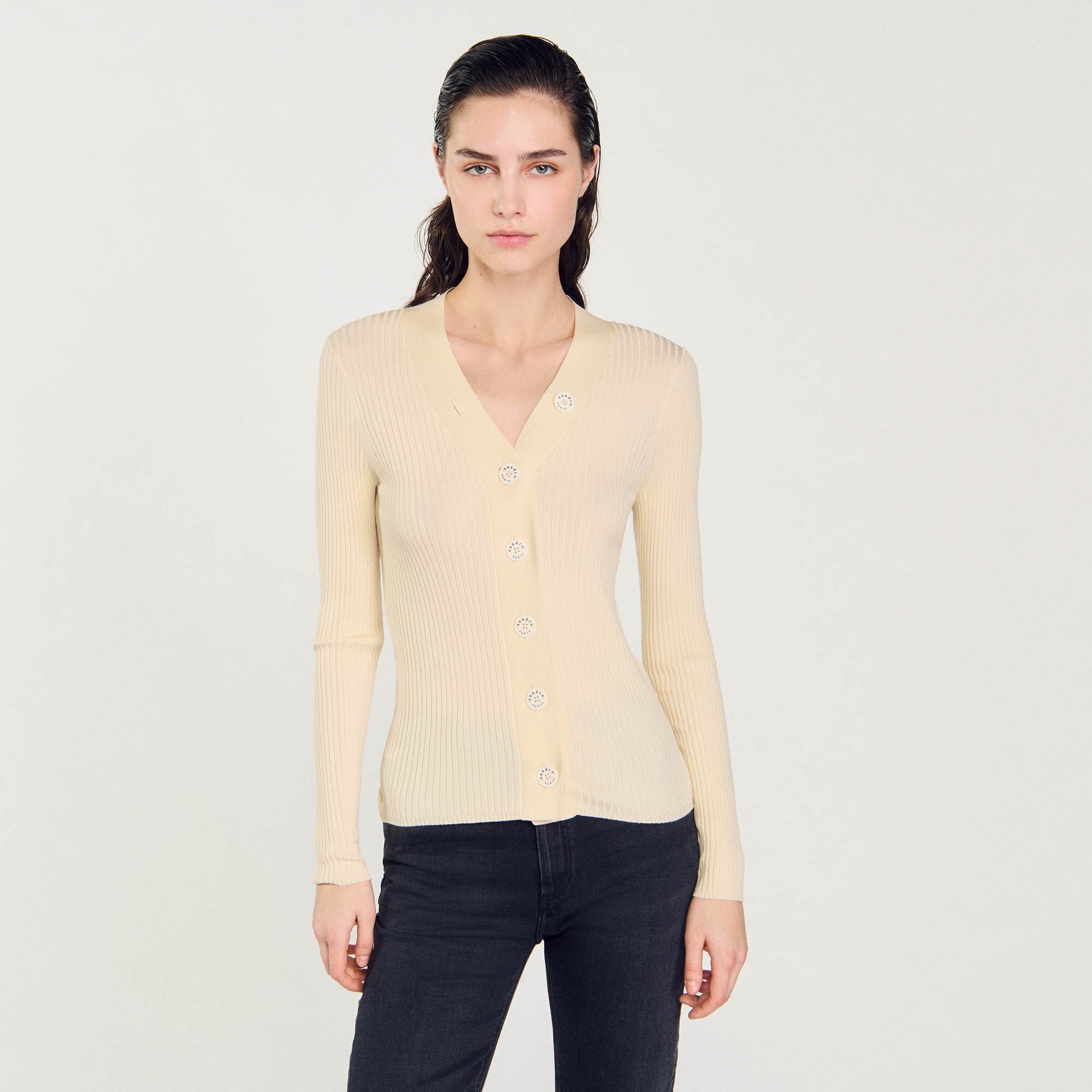 Cardigan in certified viscose
