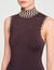 Fringed knit midi dress