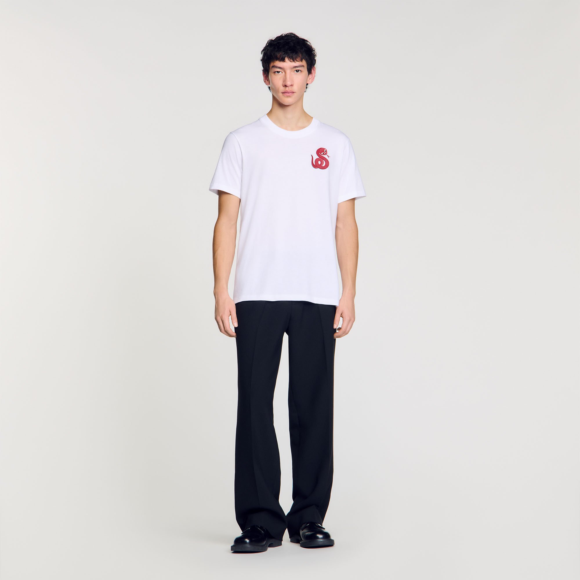 T-shirt with snake detail