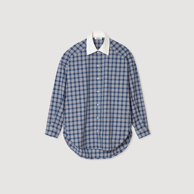 Rhinestone check shirt