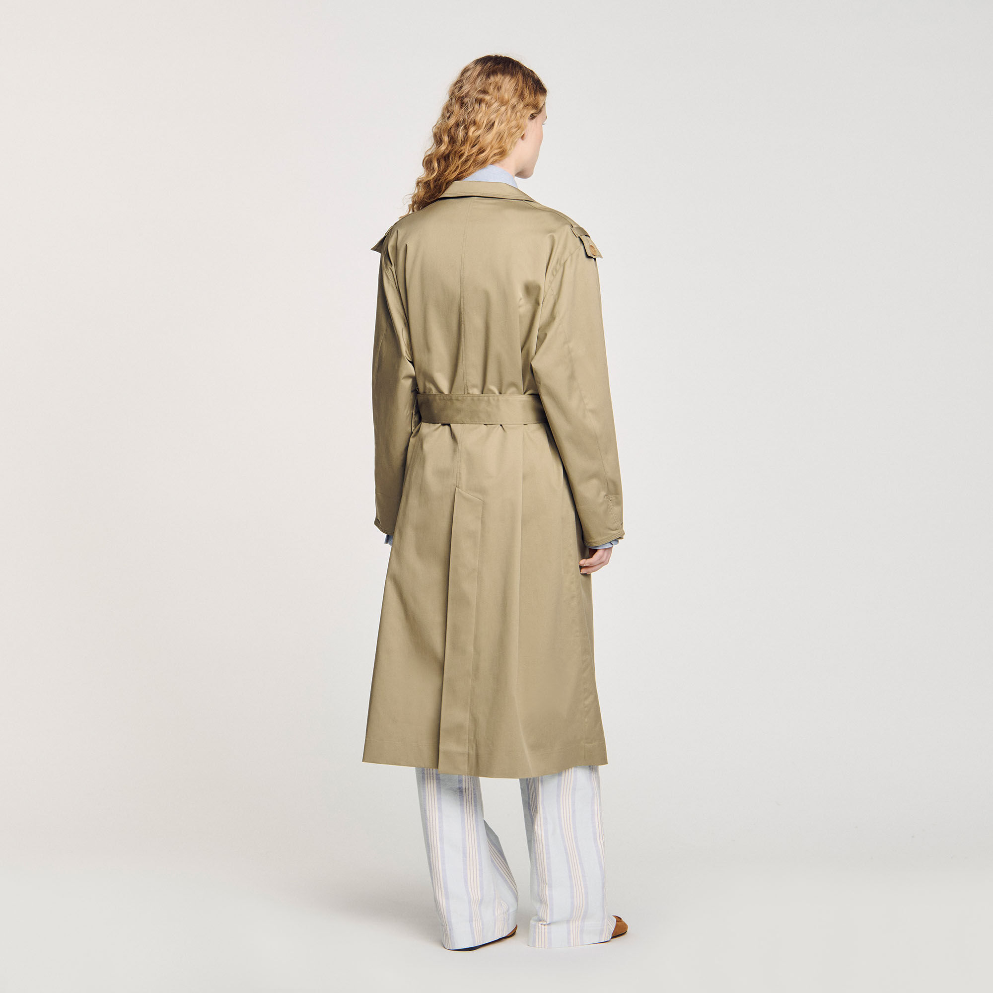 Belted trench coat