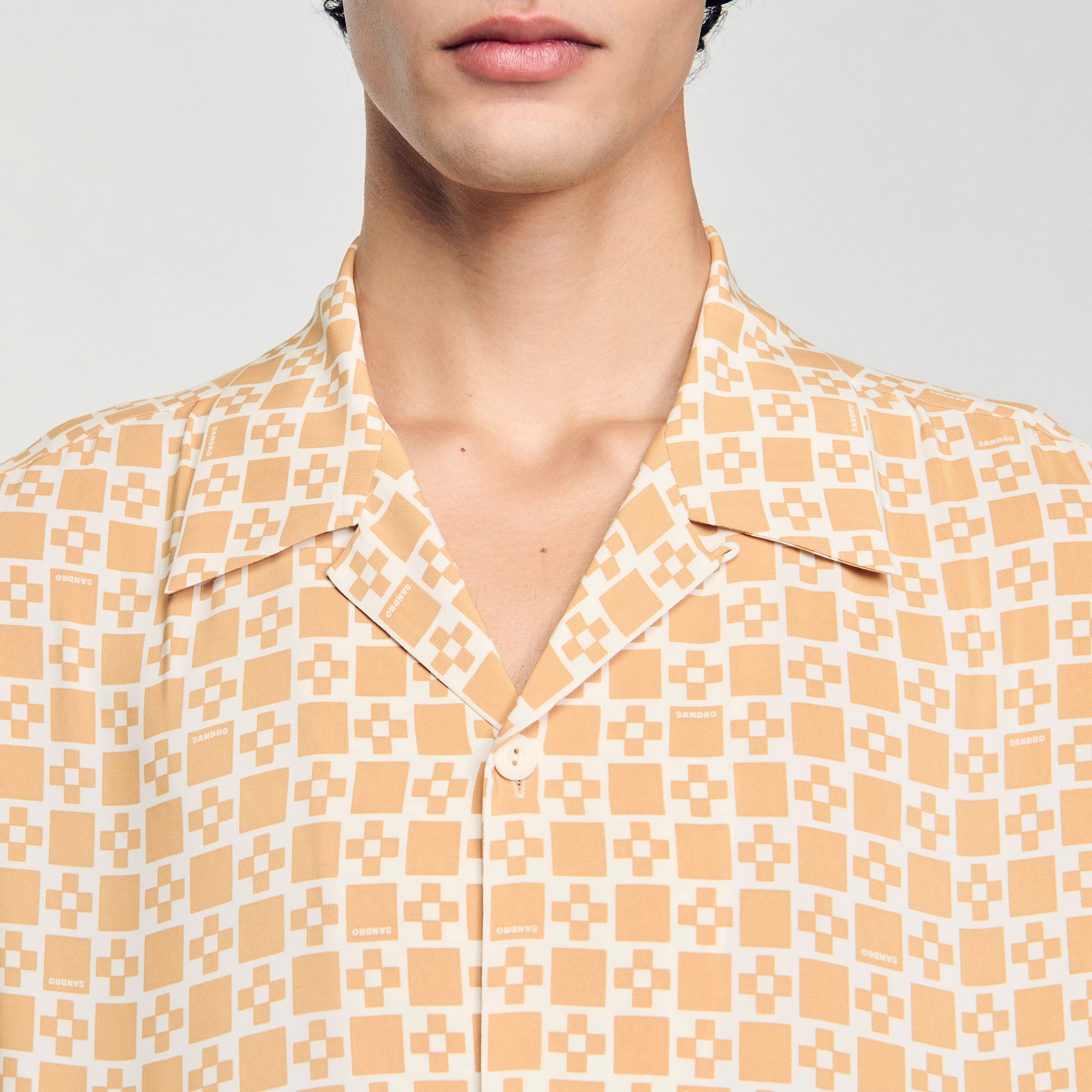 Square Cross motif flowing blouse